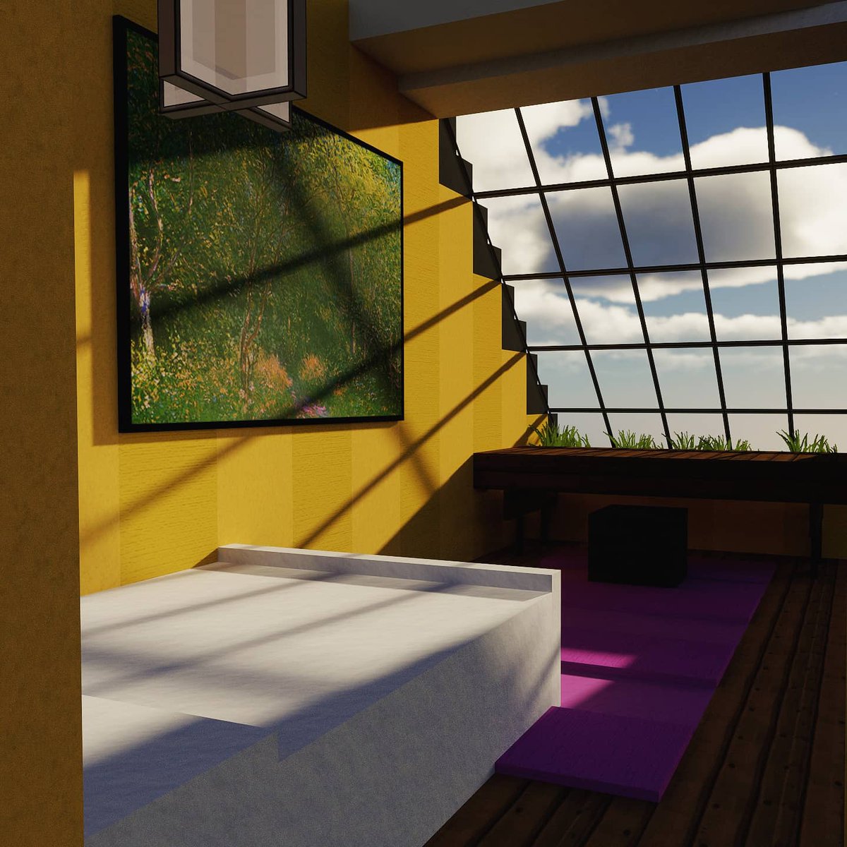 Here is a simple yet very bold and colourful bedroom that I have designed. One of my main sources of inspiration when designing this bedroom was the Swedish-born interior designer Beata Heuman who is known for using colours and patterns in a very playful and unique way.

Enjoy!