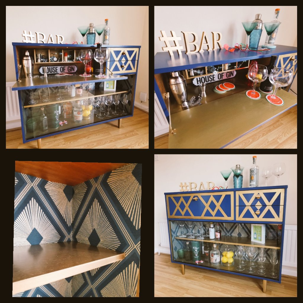 _100Countries's tweet photo. Who remembers this 1960s unit I was asked to do something with?

Well, here it is in all its glory and I'm so in love with the result! 
Cocktail anyone? 😆🍹🍸
What's the verdict? 
#Upcycleprojects #cocktailcabinets https://t.co/lLSrbMrzEi