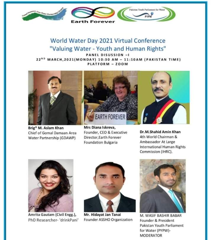 Nuzhatbashir8's tweet photo. World Water Day is an official day of commemorate @UNWater and organized every year on 22nd March under precedented theme. #PYPW". With strong collaboration of #GDAWP and Earthforever foundation Bulgaria will hold #WWD2021 under theme of Valuing water_Human Rights and Youth . https://t.co/h6dU7U12BF