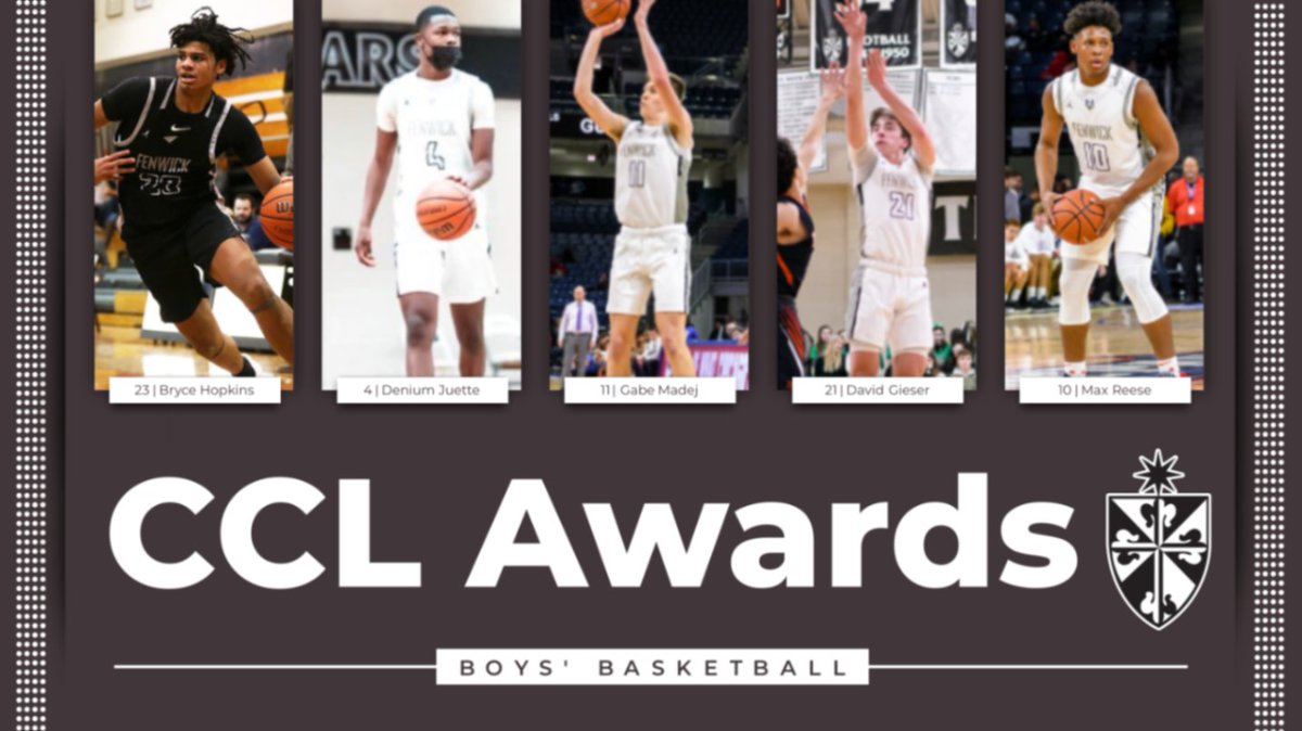 FenwickHoops's tweet photo. Congrats to Bryce Hopkins on being named CCL Lawless player of the year, Denium Juette being named to 2nd team all CCL , Gabe Madej being named to 4th team all CCL &amp; David Gieser/Max Reese making honorable mention all CCL. CCL Blue champs &amp; making @friar_nation proud! @fenwickad https://t.co/SmPH26keNi