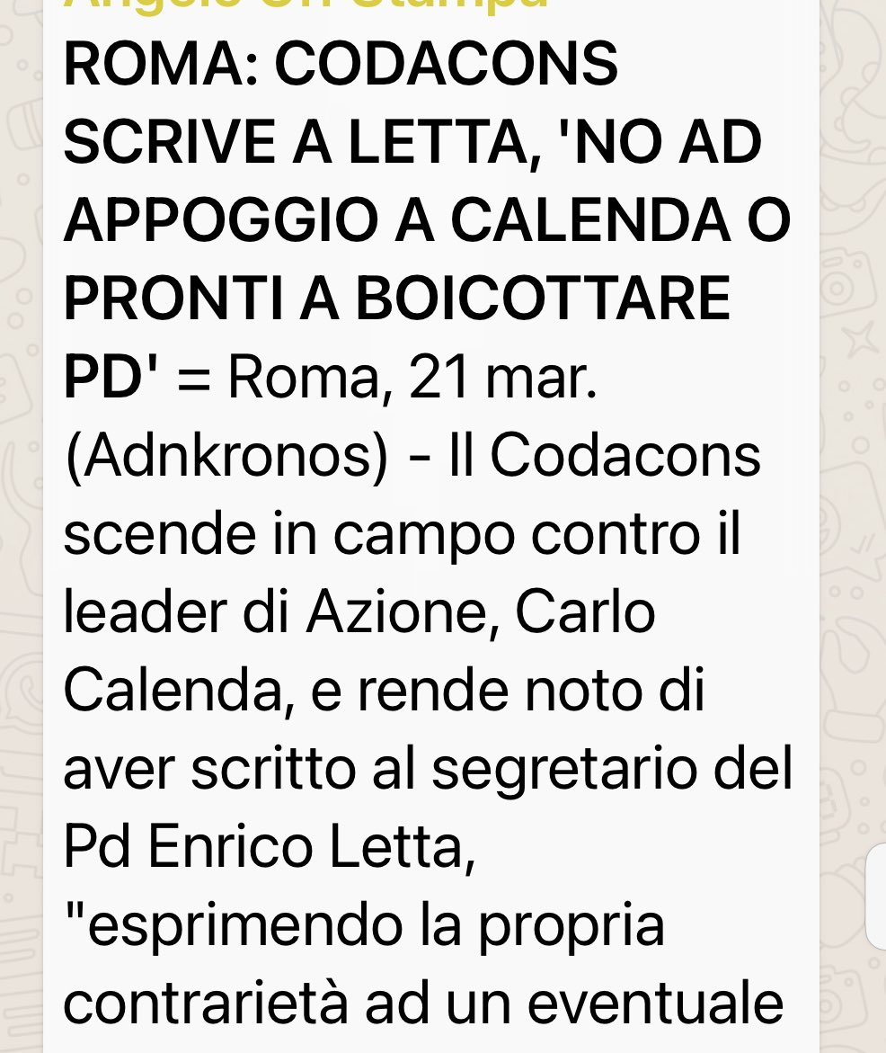Questi tipi del Codacons devono avere una vita piuttosto monotona.
