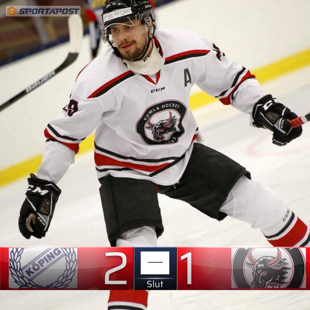Vi förlorar kvällens match mot Köping med 2-1. Hockey handlar om att göra mål och det gör vi inte tillräckligt bra just nu. Sur förlust, men vi ger oss inte! 
Målskytt: Victor Wänghult. 
#hockeyettan #atghockeyettan