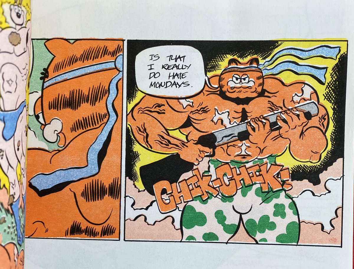chemaskandal's tweet photo. Garfield #zine published by #TinySplendor in #Berkley ( my 2 contributions are not pictured ) All #riso printed π@fanzines https://t.co/GT38rBmnSu https://t.co/5fpfM0hRvU