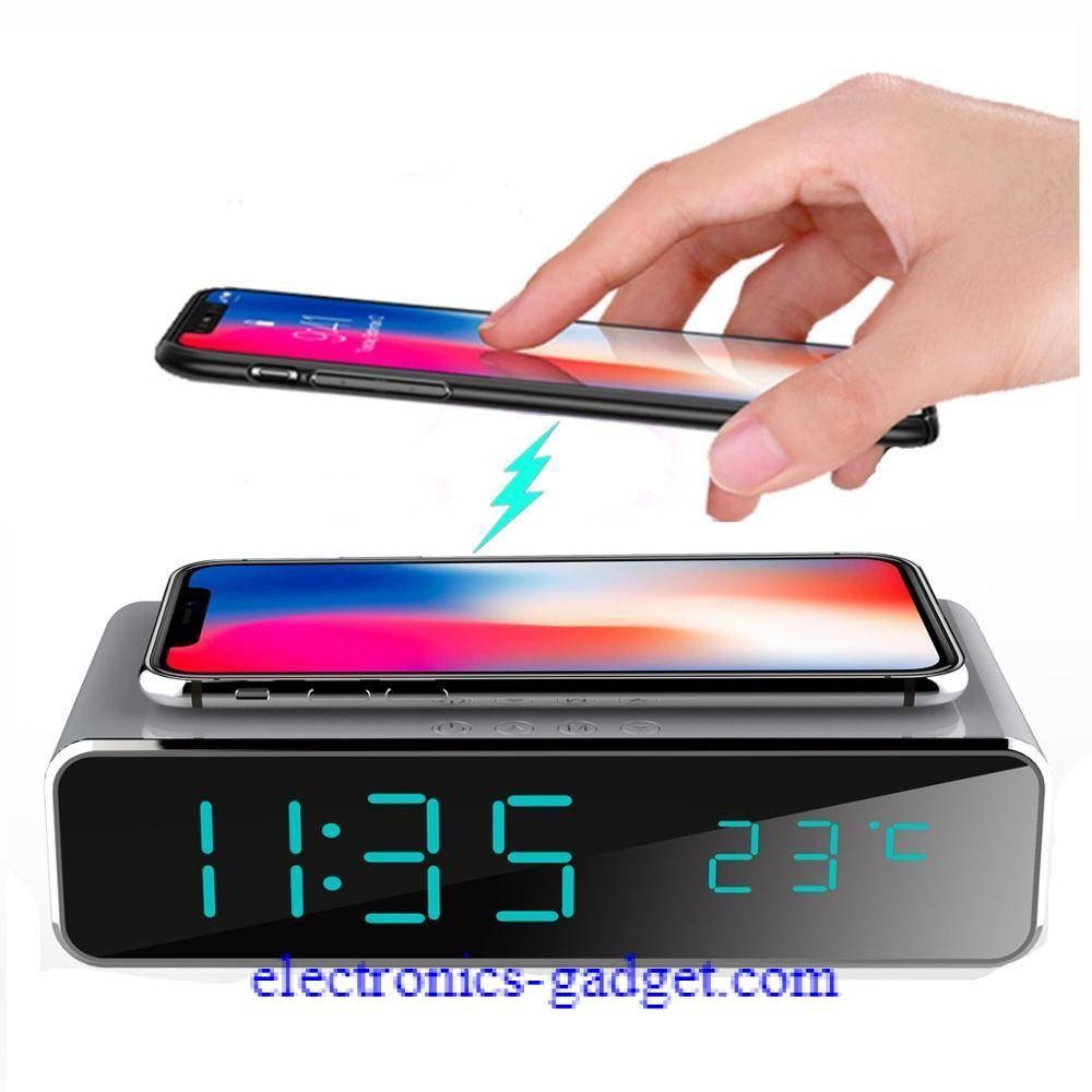 #freeshipping Electric LED alarm clock with phone wireless charger and Desktop digital thermometer electronics-gadget.com/electric-led-a…