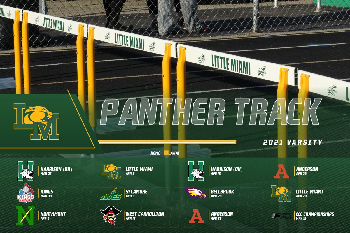 Mark your 📆 .After weeks of preparation and scrimmages, the spring sports season kicks off in earnest this week. Check out the upcoming schedules (all subject to change due to weather, etc.)
<a href="/LMBaseballTeam/">LMHSPantherBaseball</a> <a href="/LM_Tennis/">Little Miami Men's Tennis</a> <a href="/Fastpitch_LMHS/">LMHS Softball</a> <a href="/LM_TRACK/">LM Track&Field</a> 
1/2