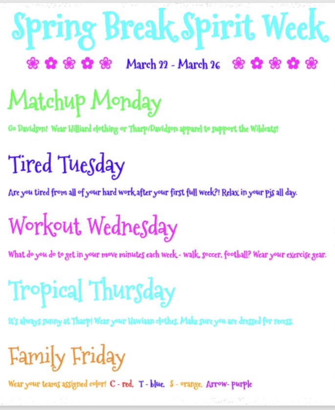 Show your spirit this week, Wildcats!!!!