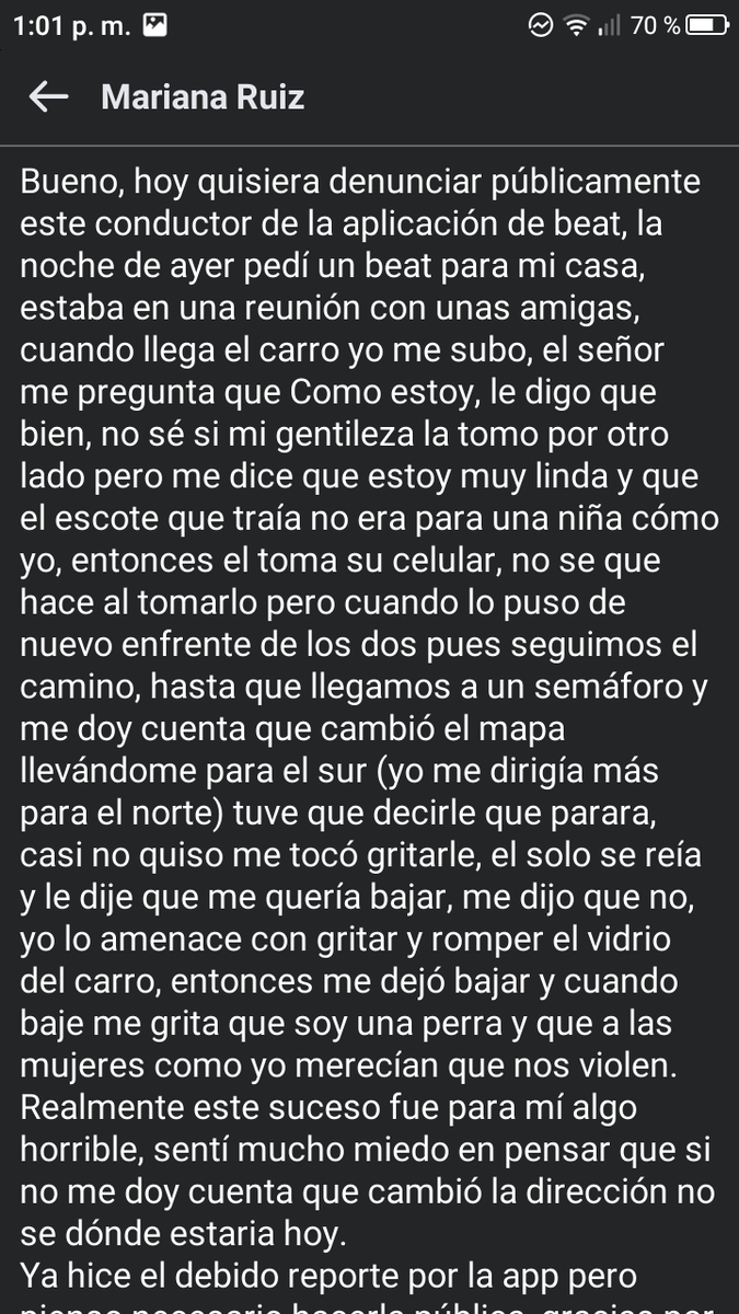 Aniyph's tweet photo. Comparto la publicación de MARINA RUIZ. @TheBEAT_CO PEDIMOS QUE TOMEN CARTAS SOBRE EL ASUNTO.
#Acosoentransporte #Bogota #acoso #thebeatapp https://t.co/StElQPj3xj