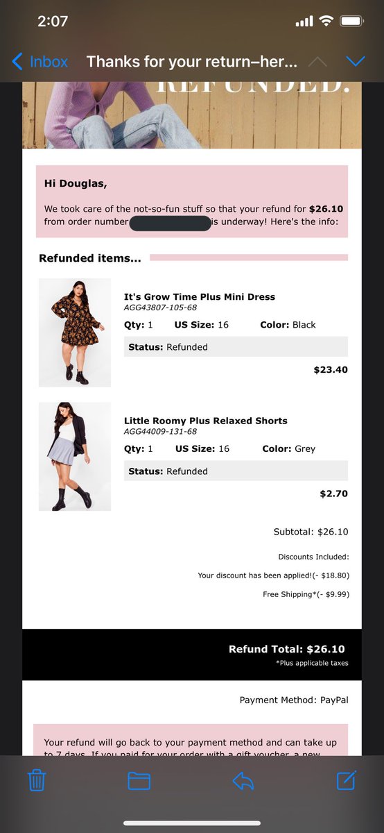 blueberryspooks's tweet photo. @NastyGalHelp hello I got a refund for the wrong items. I returned the items in the first picture but got a refund for the ones in the second. https://t.co/Si47NDEKU7