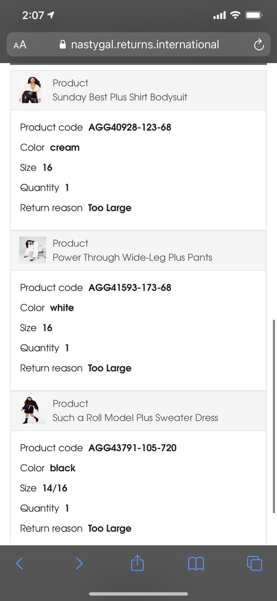 blueberryspooks's tweet photo. @NastyGalHelp hello I got a refund for the wrong items. I returned the items in the first picture but got a refund for the ones in the second. https://t.co/Si47NDEKU7