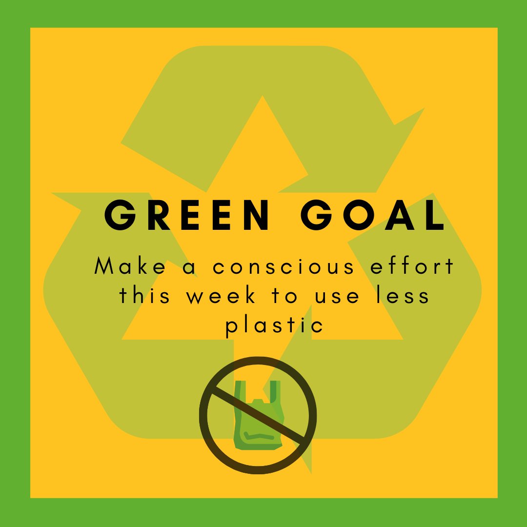 ecoACTIVE_UK's tweet photo. Why not start next week by setting yourself a #GreenGoal? Setting yourself a small eco-friendly goal can impact both your life and the environment for the better ♻️🌍😁 #sundayevening #ecofriendly #goalfortheweek #reducereuserecycle #noplastic #savetheplanet https://t.co/5XwDNByXqS