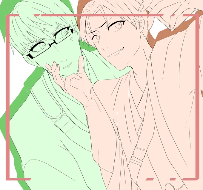 高緑描いたのでタグ使わせていただきます??
 #高緑自由創作 