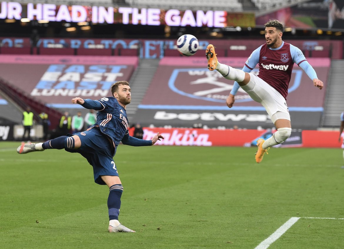 CalumChambers95's tweet photo. A game of two halves today. 
Unacceptable start to the game but we showed great character in the second half to come back, disappointed not to come away with a win! https://t.co/A5NMP4fkpK