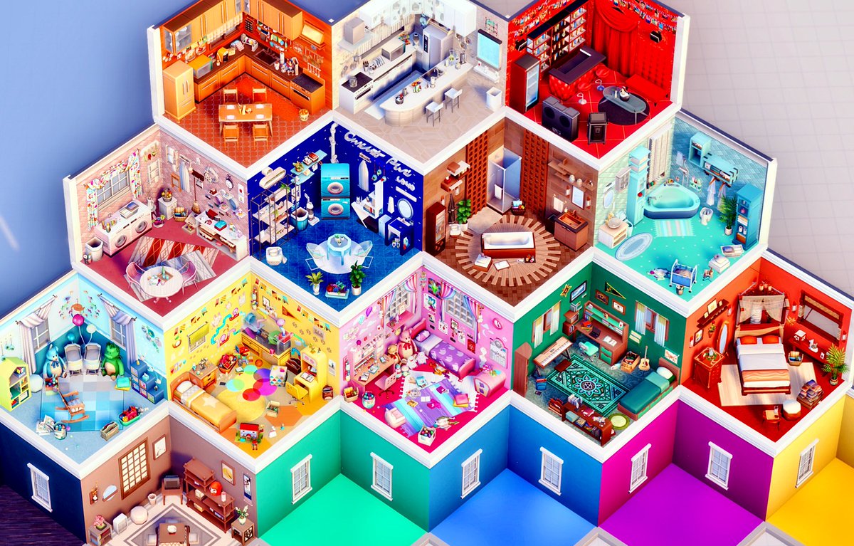 acha_games's tweet photo. あと5部屋…🏠🌈🤯
#あちゃシムズ #Sims4 #TinyRooms https://t.co/CxSYysJAA6