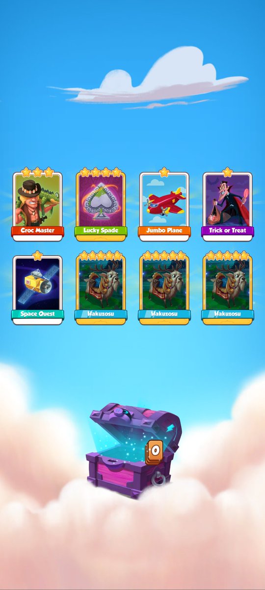 stevo1978's tweet photo. @CoinMasterGame got 3 of the same cards in a chest https://t.co/dnXjJsBLyU