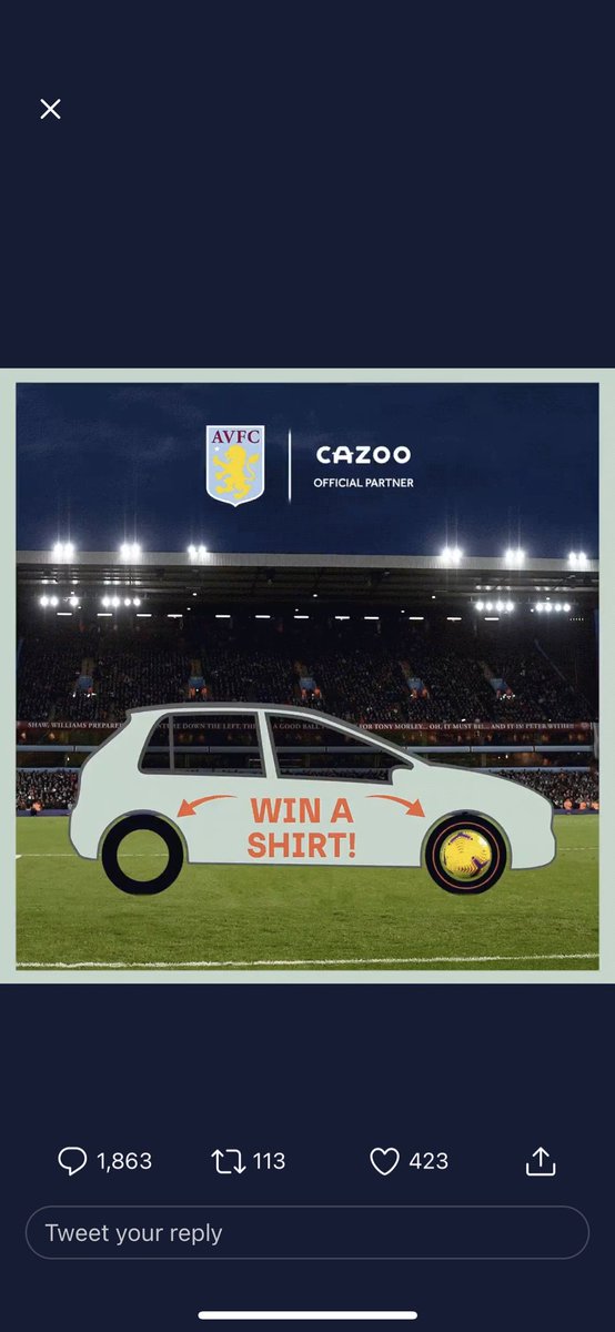 aaronduggan's tweet photo. @AVFCOfficial @CazooUK #CazooMatchdayChallenge https://t.co/lIwXBZVNzY