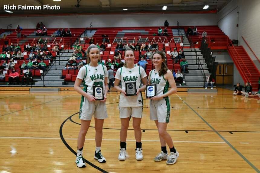 MCHS LADY WAVE BASKETBALL (@ladywaves_hoops) on Twitter photo Congratulations to <a href="/JennaGallimore/">Jenna Gallimore</a> , <a href="/PeytonBradley13/">Peyton Bradley</a> , and <a href="/Aubrey_h12/">Aubrey Hardesty</a> on being selected to the 2021 11th District All-Tournament Team! #OneHeartOneBeatOneTeam #WeAreMeade
Photo Credits: <a href="/FairmanRich/">Rich Fairman Sports Photography</a> Sports Photography Congratulations to <a href="/JennaGallimore/">Jenna Gallimore</a> , <a href="/PeytonBradley13/">Peyton Bradley</a> , and <a href="/Aubrey_h12/">Aubrey Hardesty</a> on being selected to the 2021 11th District All-Tournament Team! #OneHeartOneBeatOneTeam #WeAreMeade
Photo Credits: <a href="/FairmanRich/">Rich Fairman Sports Photography</a> Sports Photography