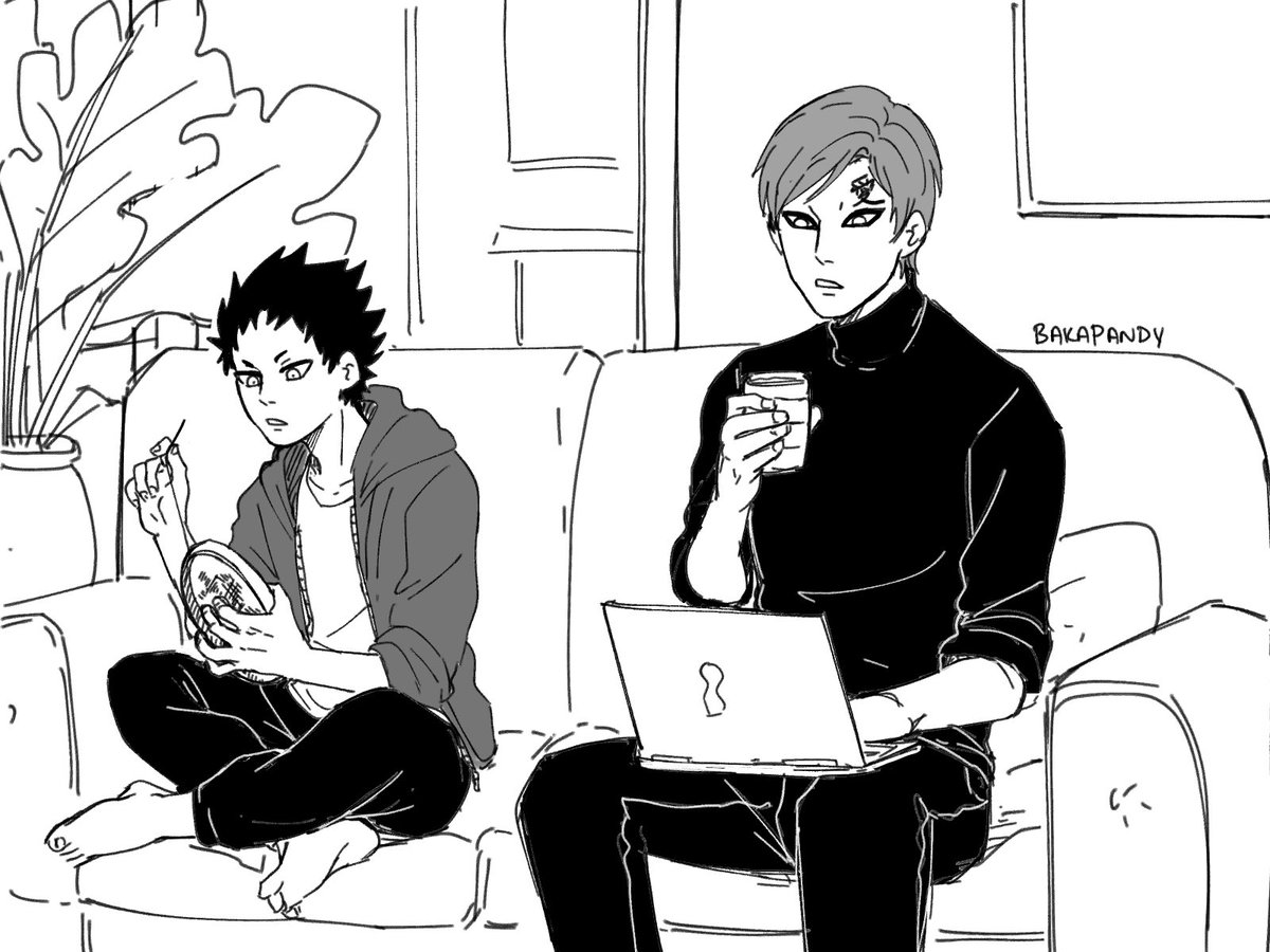 [Junior High AU]
A quiet moment in the Sunano household at the end of the day 