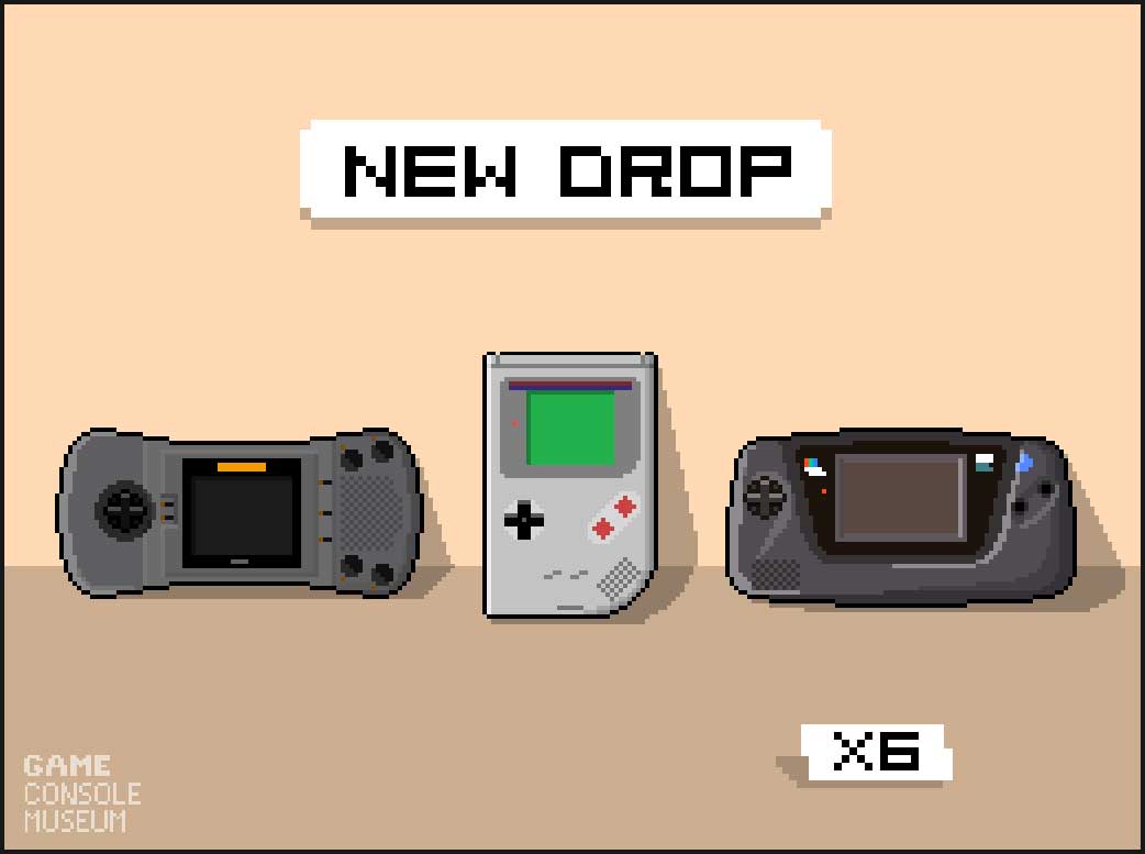 MuseumGameNFT's tweet photo. New drop is available on @opensea 
The emblematics portables game consoles of 80s !

https://t.co/sMfMAebMj8

#NFTs #pixelart #NFTartist #NFTcollectibles #NFTCollector #NFT #cryptoart #collectibles #NFTart https://t.co/DbFUWFuSqB