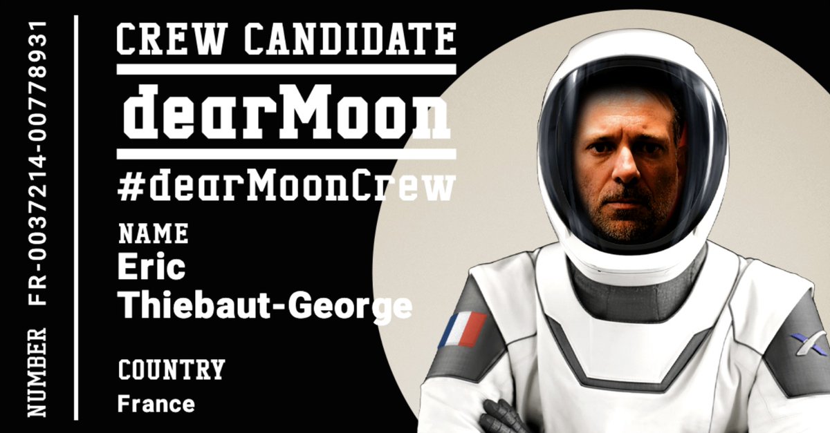 eric_thiebaut's tweet photo. I have officially applied to #dearMoonCrew! https://t.co/FnY49OiPfC