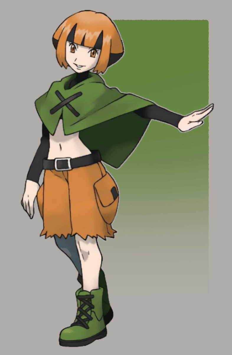 petalpaladin's tweet photo. [#PKMN | gardenia] redesigning pokemon charas looked like fun so i ended up doing gardenia. i tried giving her a more sporty, hiker vibe! 🍃✨ https://t.co/XEPh2vUa8E