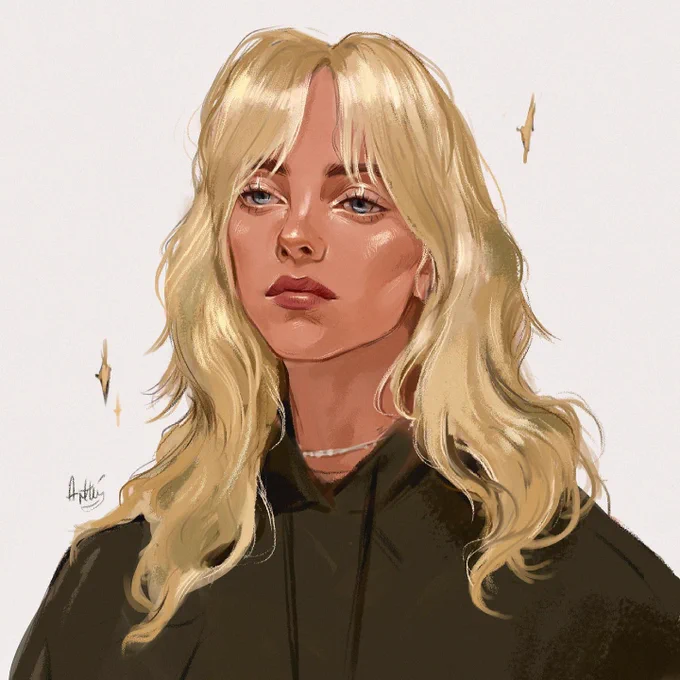 I love the blonde and the 70s cut on her ✨ 
