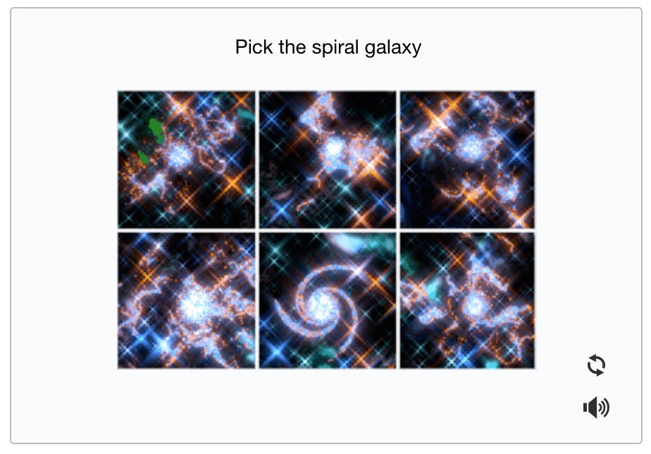 everywhyguy's tweet photo. Best CAPTCHA ever; seen on #github today.

Could a robot truly feel the grandeur of a galaxy of stars?  (Well, neural networks are getting pretty good these days... )

It's a reminder to get excited for the James Webb Space Telescope @NASAWebb !  #space #NASA https://t.co/b9BAR2WcOg