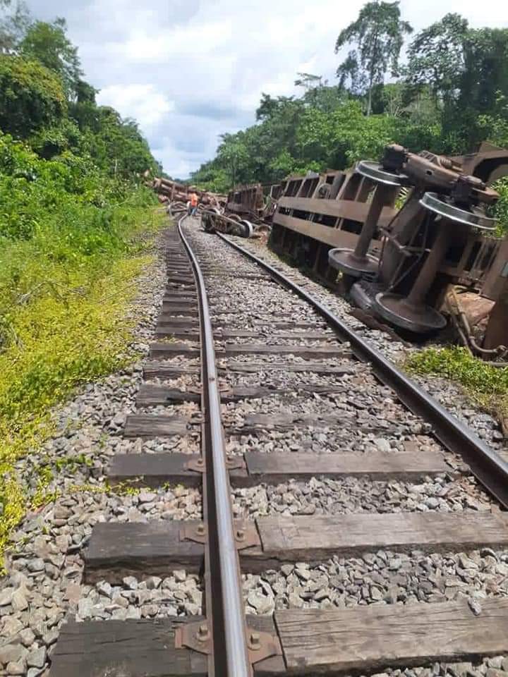 Cosa76's tweet photo. #Gabon 🤣🤣🤣Encore un déraillement de train. Alors @Proparco @AFD_France vous connaissez la politique de la terre brûlée ? Apparemment c'est à l'ordre du jour. Après les Wagon de Manganèse, c'est au Bois de subir les assauts des Resistants Gabonais
@Survie #Setrag @Franceaugabon https://t.co/JAzxdSwo3a