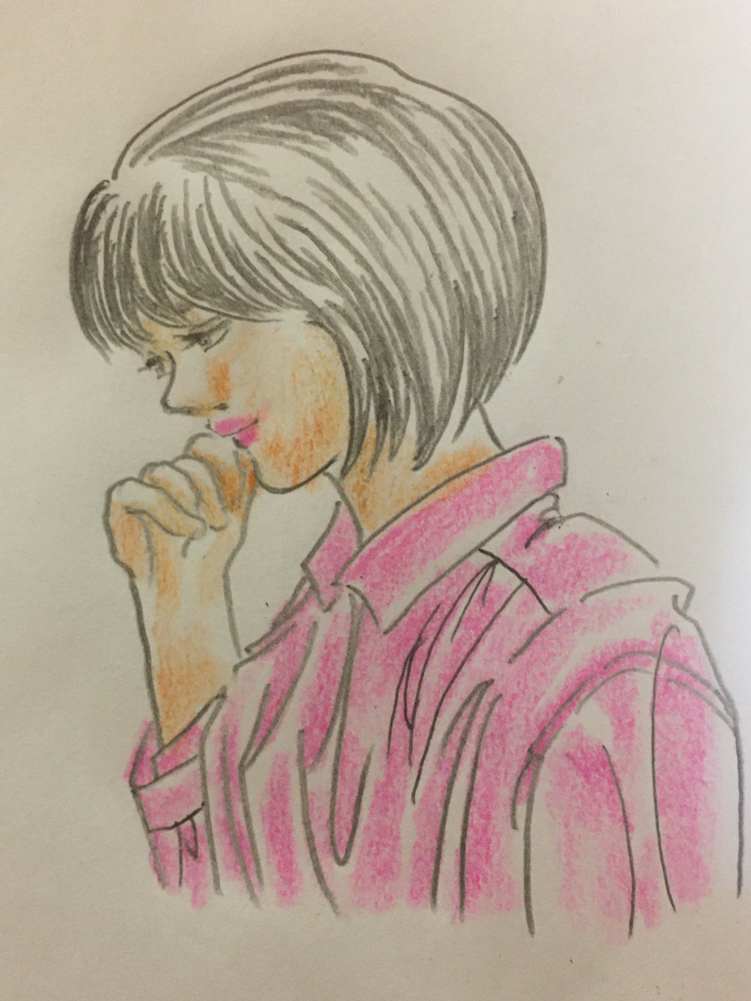 Twitter এ ノブユキ 優しい横顔 横顔 美人画 イラスト T Co I0atgpu5xa ট ইট র