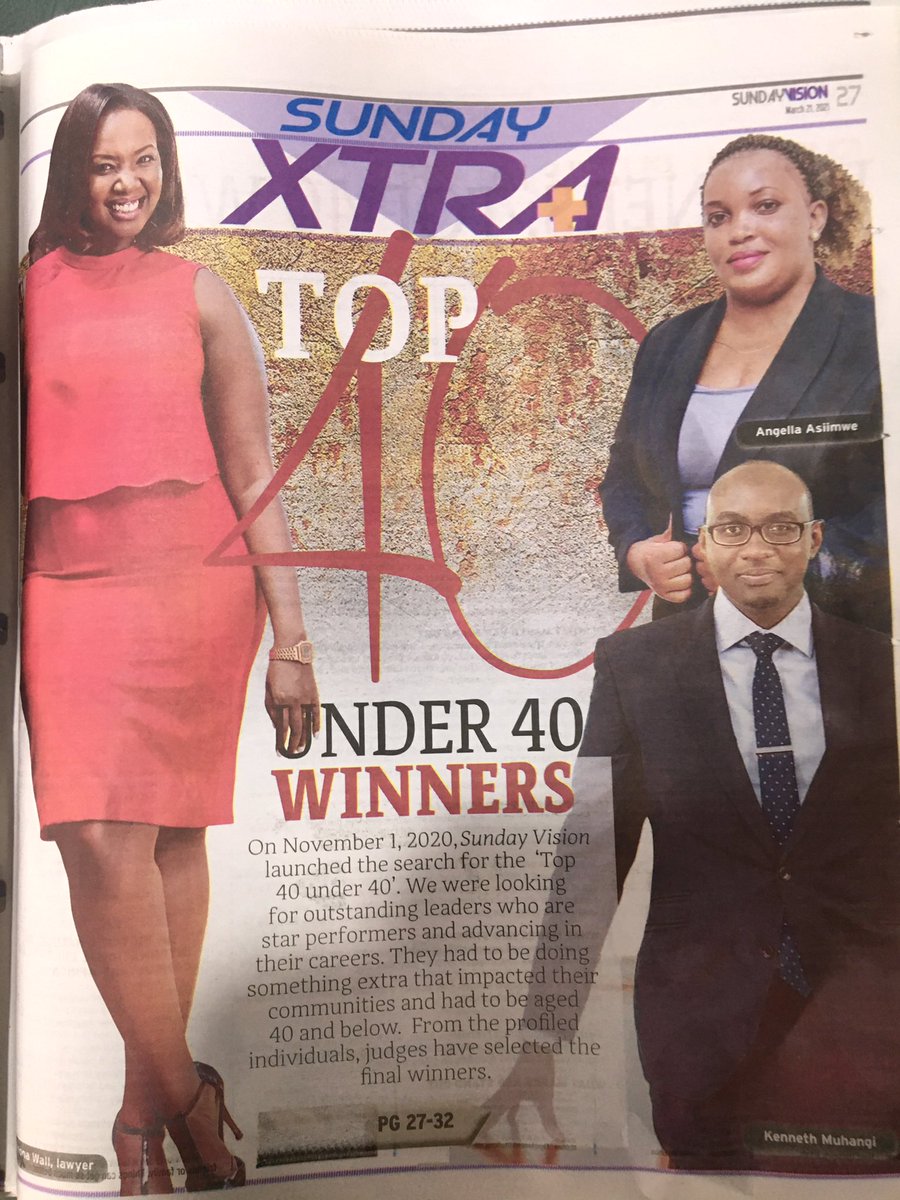 AAssimwe's tweet image. Wululu once again i am one of the winners of Top 40 under 40 years 2021 in today’s sunday @newvisionwire
This is a win for everyone dat has intentionally loved, uplifted & mentored me over the years.
Hope you grabbed yourself a copy or get one tomorrow
Congrats to other winners