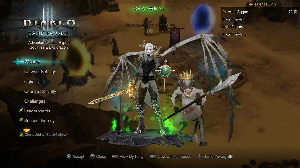 BarbarianSwitch's tweet photo. Reached level 70! Greater Rift time! #Diablo3 #NintendoSwitch https://t.co/bgxM9AaTxk