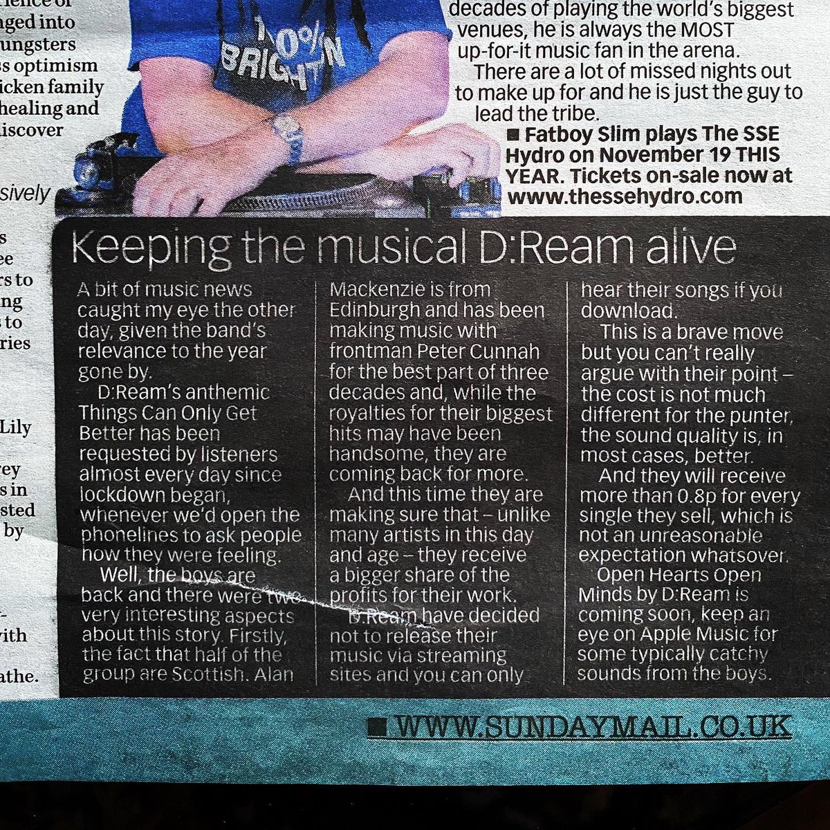 d_ream_music's tweet image. Thanks to @garry__spence for our mention in today’s #scottishsundaymail 😎💭🎶 #thingscanonlygetbetter #thingswillgetbetter #NewMusicAlert