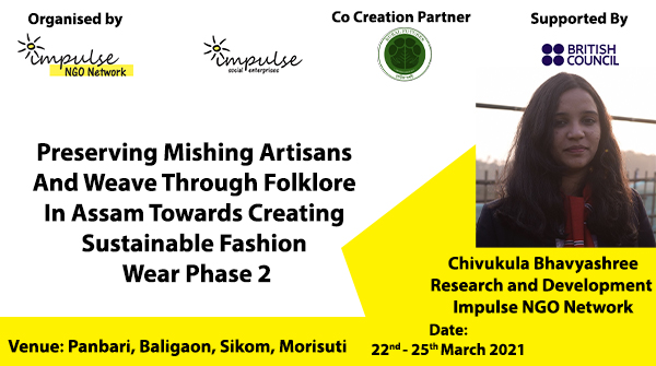 Impulse_Empower's tweet photo. Meet #ChivukulaBhavyashree @ImpulseNGO, training weavers on usage of Social Media to market artisan goods, at Phase 2 Workshop. Supported by @inBritish Co-Creation #ImpulseModel #RuralFutures @naturenomics Co-brand @ElephantCountry
22nd-25th March, Panbari,Baligaon,Morisuti,Sikom https://t.co/2R5qEMvbia