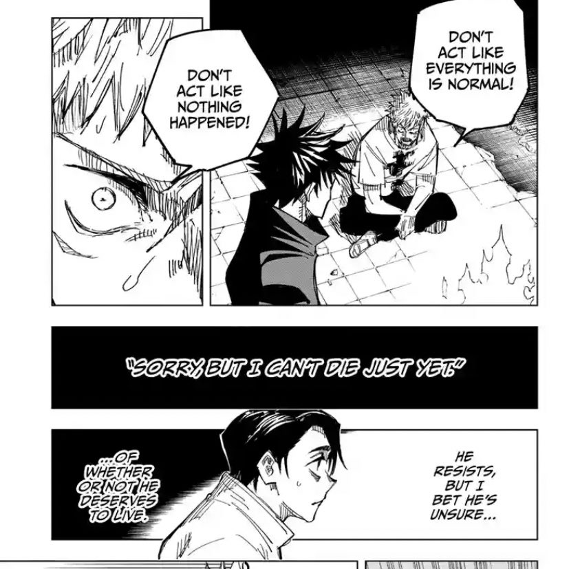 「megumi and yuta not being surprised by e」|JUJUTSU KAISEN JULY 2023の漫画