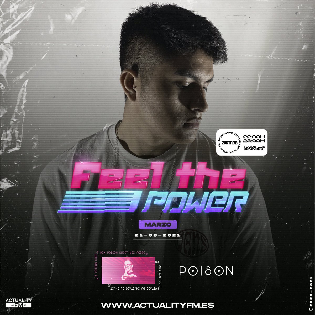 ZORTNESSMUSIC's tweet photo. FEEL THE POWER [21-03-2021] GUEST MIX POISON  | 
#POISONDJ

EN DIRECTO📻: https://t.co/DrLVxDrZJQ | 
@ActualityFM_es

#ACTUALITYFM #ZORTNESS #FEELTHEPOWER #POISONDJ https://t.co/a8te4hX7gh