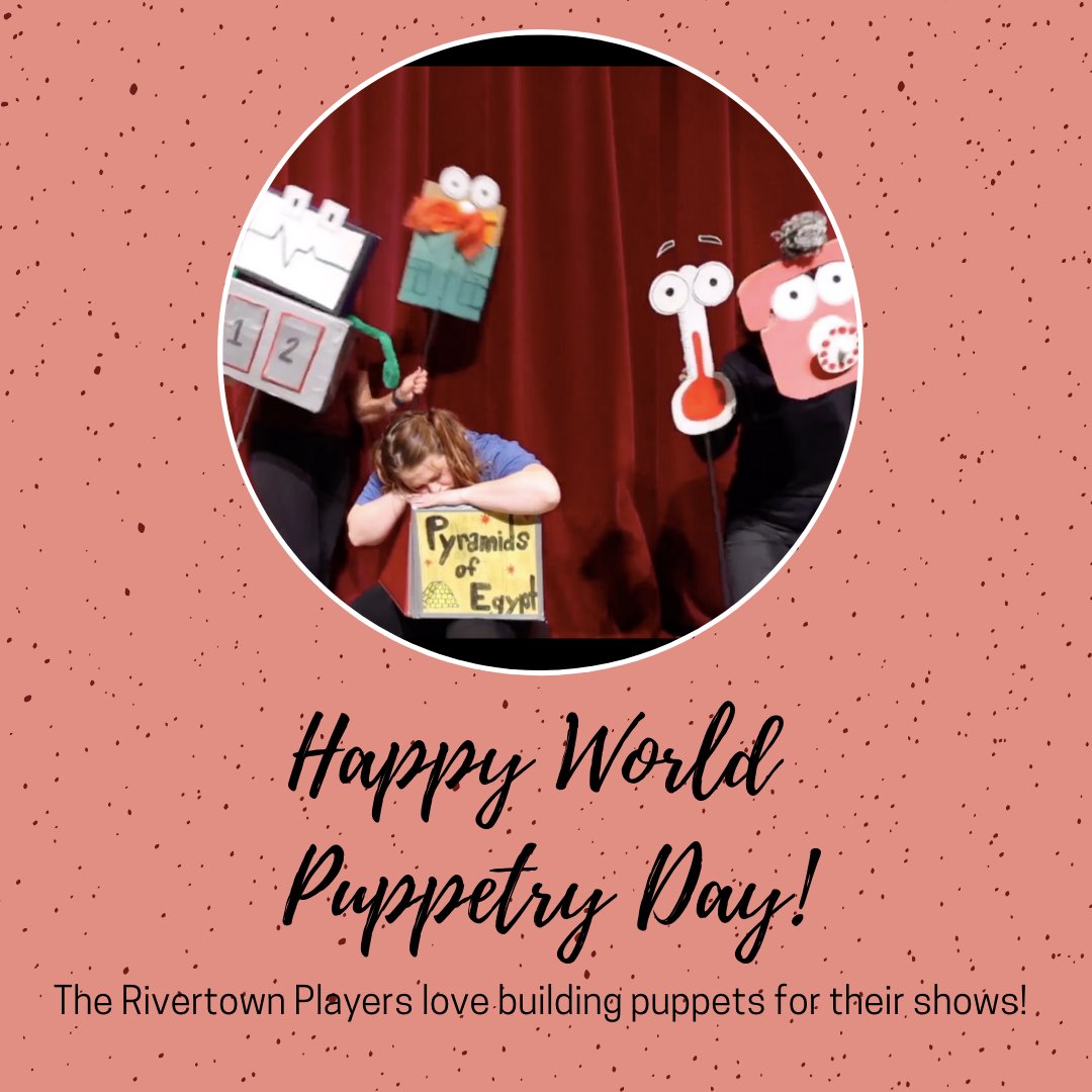 rtownplayers's tweet photo. Everybody loves puppets! The art of puppetry has been around for 3000 years! And it is still used today! Isn’t that crazy? The shows we had last season had so many puppets in them, and we can’t wait to see if there are more puppets next season! https://t.co/vTfZu4wJsG