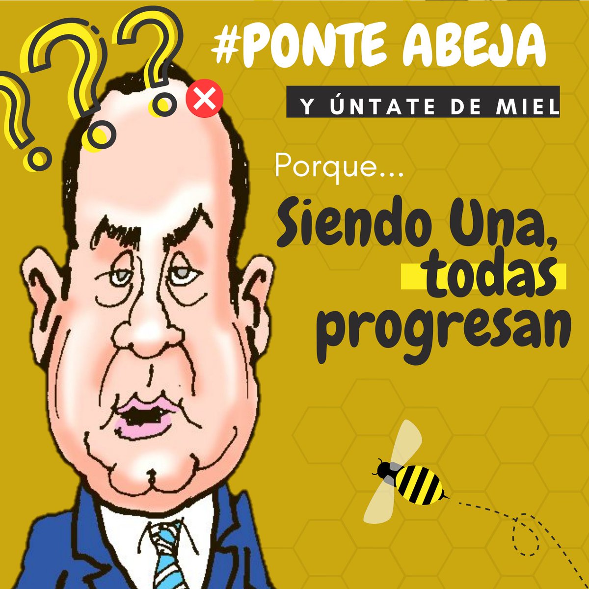 Abby65553976's tweet photo. #PonteAbeja y úntate de miel, porque Siendo una, TODAS progresan. 

@nayibbukele ya se puso abeja 👏
Y usted @DrGiammattei ¿Para cuándo? ¿Cuándo va a a empezar a preocuparse por el bienestar y desarrollo de su país?
 #BukeleApoyaHastaLasAbejas https://t.co/TxAQ2mGkV0