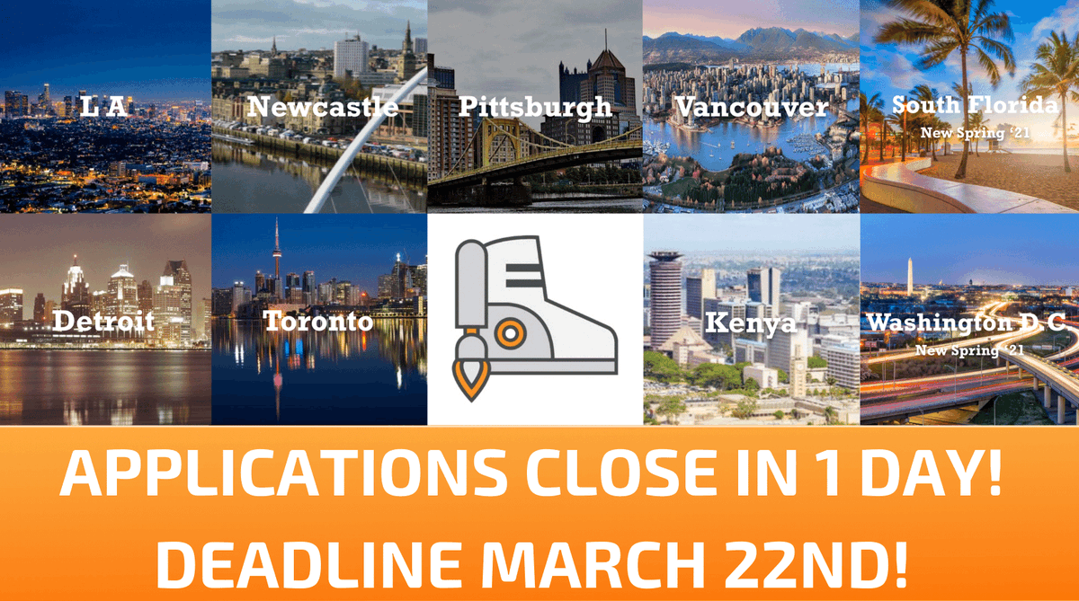 FoundersBoost's tweet photo. Tomorrow is our deadline to apply for our Spring applications which close at 11:59pm in each program city March 22nd! 

Our remote #PreAccelerator programs help you get #Accelerator and #Investment ready! Apply at https://t.co/2wP03i3e7t https://t.co/jihlBK610X