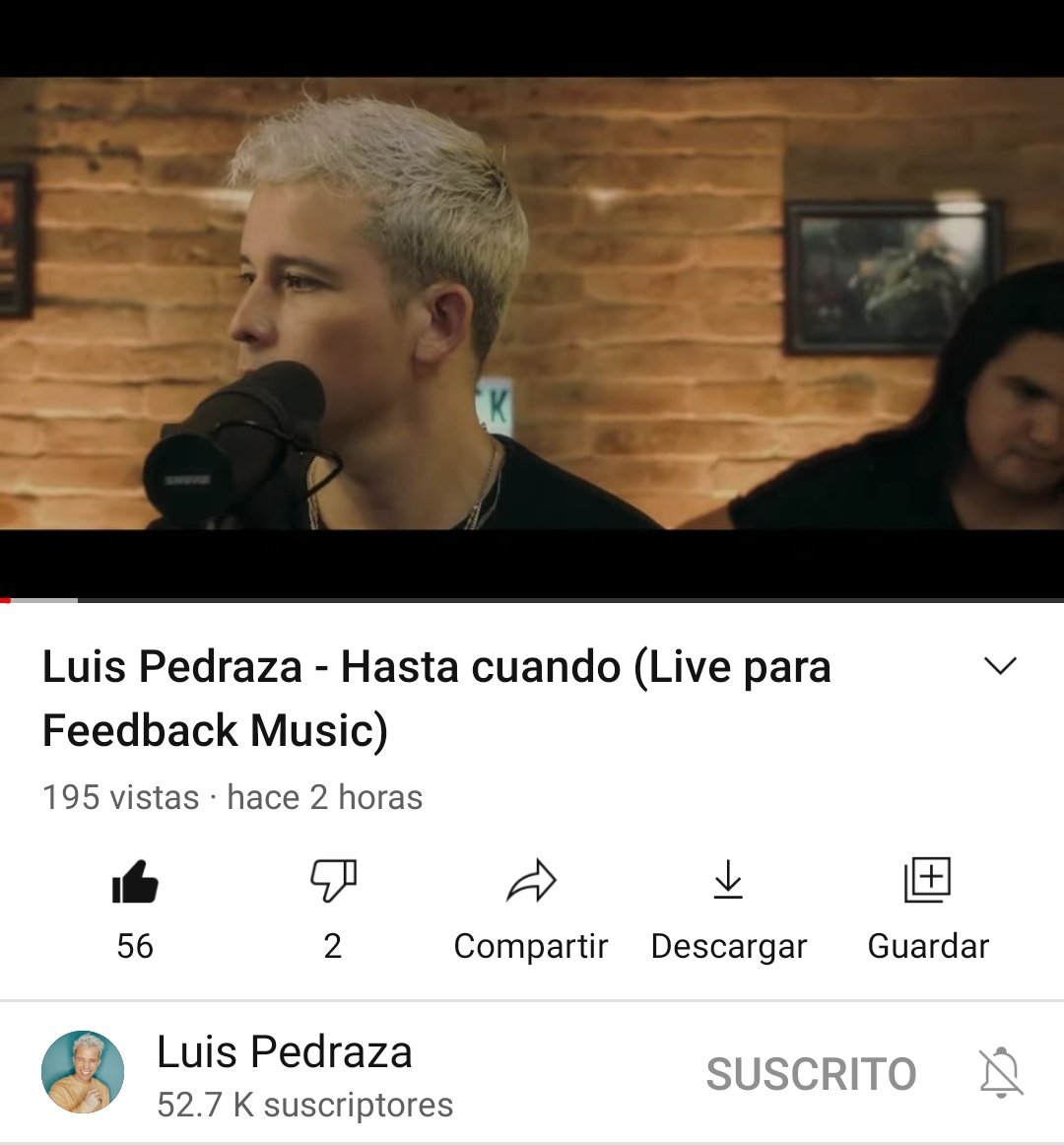 PedrazaFandom's tweet image. Les invito a disfrutar de la  voz de @luispedrazae interpretando #HastaCuando en una versión especial para #FEEDBACKSESSION 
Estrenada hoy en el canal de #YouTube de Luis Pedraza

#FelizDomingoATodos

youtu.be/dk8sVmNkIr4
