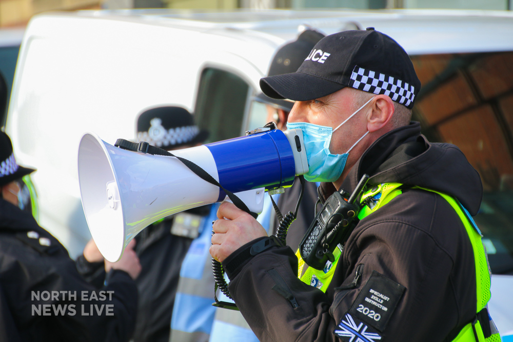 The scenes in Newcastle this afternoon, where protesters marched through the city centre supporting the #ReclaimTheseStreets and #KillTheBill movements. Police were forced to intervene after the demonstrations left many of the cities roads blocked with hundreds of people #Protest