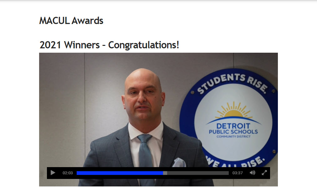 WRESA_EdImprove's tweet photo. Congrats to @Detroitk12
for winning the @MACUL Innovative District Award for its work with Connected Futures to connect 45K students with devices and internet. Closing the divide for Wayne County students! https://t.co/gwXAUHNwTd https://t.co/QmyYIUfDrE