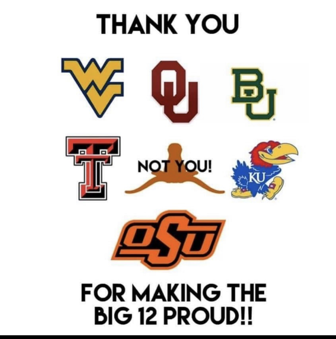 Strumbelievable's tweet photo. Is Texas still back in all sports? Asking for a friend. #HailWV https://t.co/Ll40AwvZdN
