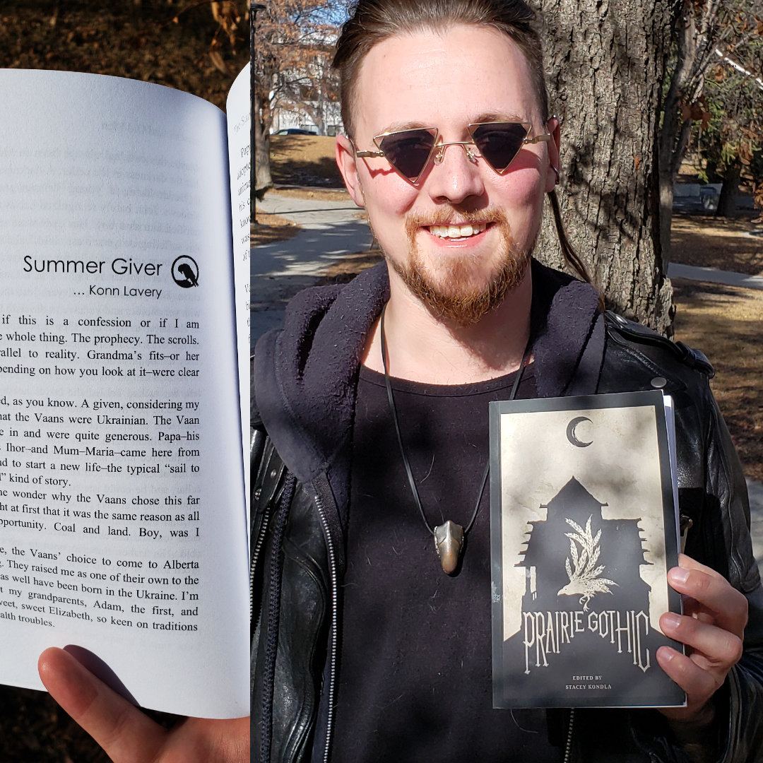 konnl's tweet photo. My copy of Prairie Gothic arrived!
Edited by the great @StaceyKondla 
Featuring @pjvernonbooks, @cpcwrites, @Chris_Marrs,
, @RobBose, @Marty_Chan, and @jacksontron  to name a few.
#canadianWriters #canadaFiction https://t.co/E3ERzjPDMq