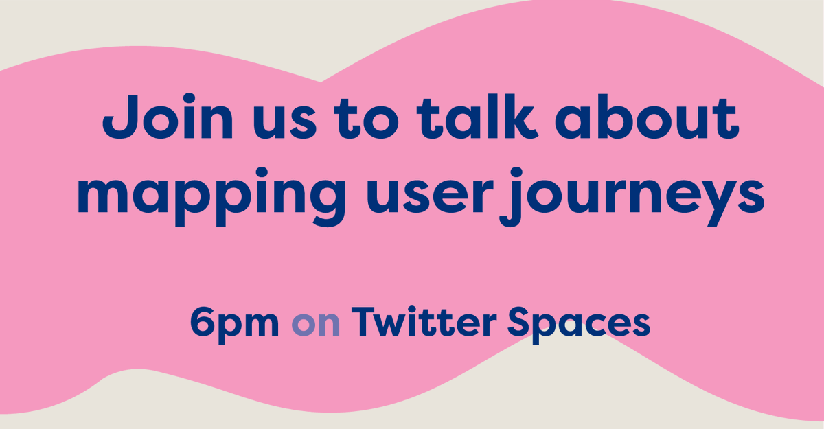 designXresearch's tweet photo. We’re trying out Twitter Spaces!

Join us at 6pm (GMT) on Thursday 26th for 25 minutes to chat about mapping user journeys. It’s ok to listen in too.

🚨 Comment on this thread to get an invite on the day✋ https://t.co/9DhoLonOyW