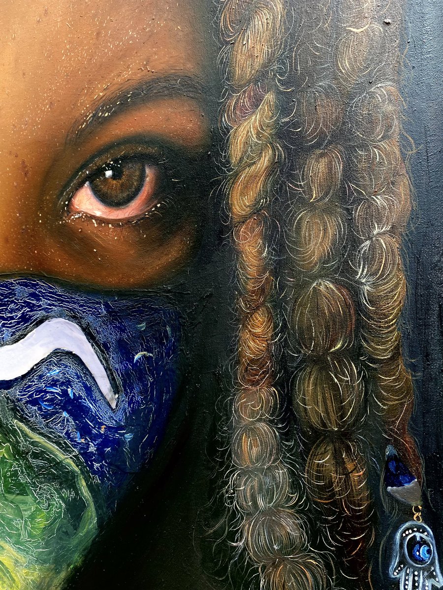 My name is Victoria Ndubuisi this is my painting not a picture 
Title:GÉLÍ 
SIZE:48 BY 60 INCHES 
MEDIUM:OIL ON CANVAS 
#drawingwhileblack #painting #nigeriafemaleartist #LEIMUN  <a href="/gangwolf360/">Nigerian Art Lover</a> <a href="/bbcnewspidgin/">BBC News Pidgin</a> <a href="/BBCAfrica/">BBC News Africa</a> <a href="/CNNAfrica/">CNN Africa</a> <a href="/CNN/">CNN</a>