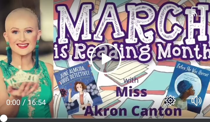MissAkronCanton's tweet photo. March is Reading Month! Jaeleen is celebrating virtually this year, and the two stories she chose to read illustrate women that have made history.

Check out the video on her YouTube page: https://t.co/wjeGFtFsFJ

#missakroncanton2020 #missohio #missamerica https://t.co/26lEqfelb8