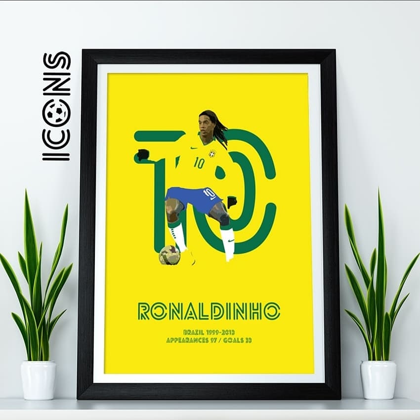 Happy birthday <a href="/10Ronaldinho/">Ronaldinho</a> 41 today 🥳

Damn this guy would make you smile when you saw him playing football, magic in his boots ⚽✨👌

#ronaldinho #baller #footballprints #football #footballart #skills #brazil #prints #design #art #tekkers #nike #player #attacker #barcelona