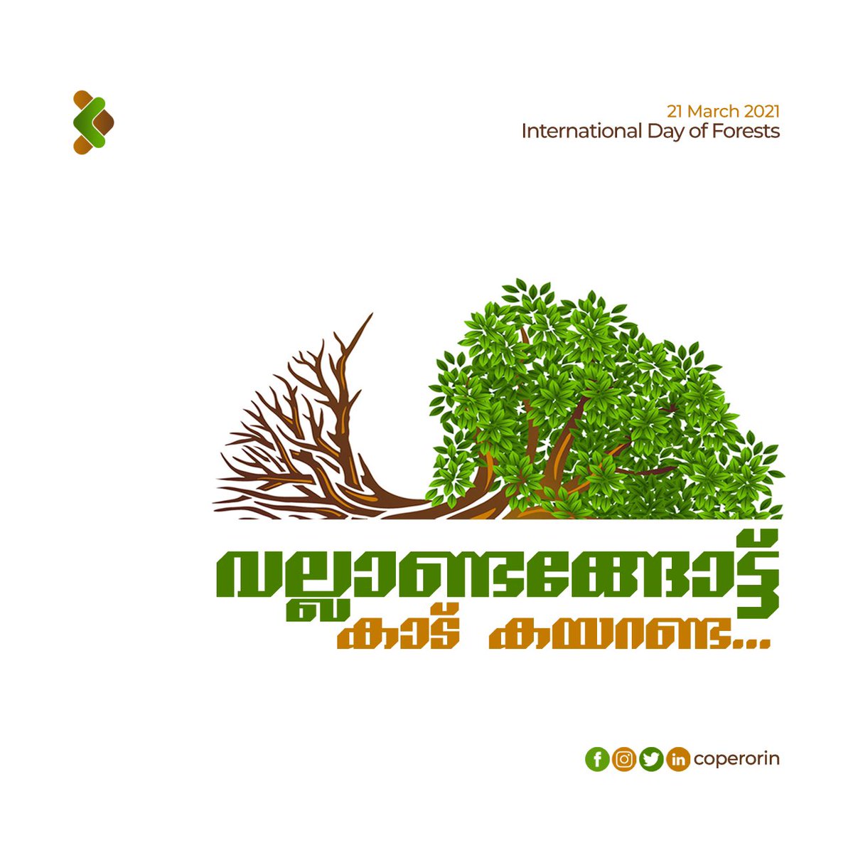 coperorin's tweet photo. വല്ലാണ്ടങ്ങോട്ട് കാട് കയറണ്ട...🌳🪵
Protect Trees, Preserve Environment.
—
21 March 2021
International Day of Forests
#forest #tree #protect #internationaldayofforests #coperor #brandingagency #animations #graphicdesign #conceptualdesign #teasers #corporatefilm https://t.co/7ktkU2mPkF