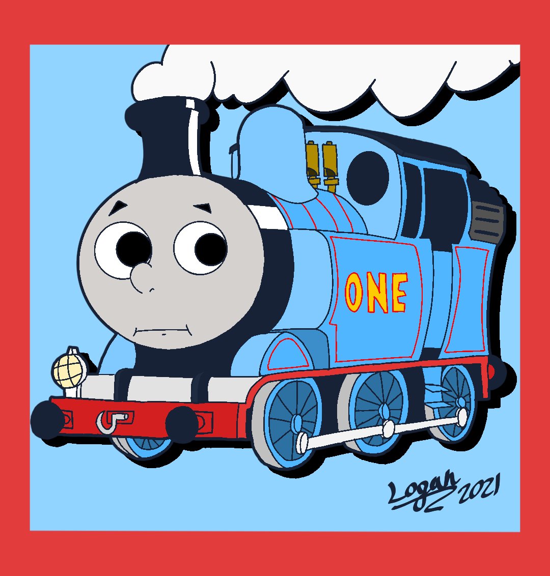 Logan_LucyDraws's tweet photo. "Yo this bitch straight tankin'."
I have completed a drawing of Thomas! I'm actually really proud of this one, and I think I picked up a new style on how I draw engines. But we'll see. 👀👀👀👀
#thomasthetankengine #artwork #whyamihashtagging https://t.co/tMuPsxwYA5