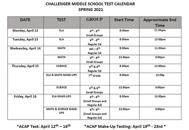 Challenger Middle School PTSA tweet media