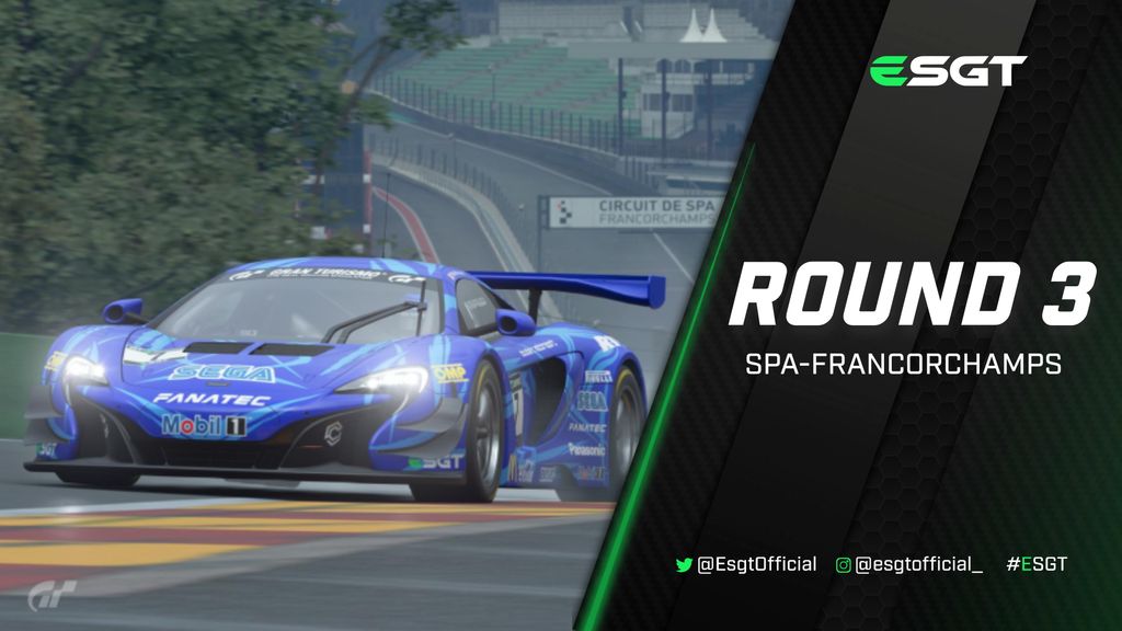 #GT3 | It’s about to get messy... 💦

Our drivers will need to display their best precision driving today, as there will be heavy downpour at Spa-Francorchamps! 

⏰ 8:00 PM UTC
🎮 GT3 Series - Round 2
🇧🇪 Circuit de Spa-Francorchamps

#ESGT | #GTSport | #Simracing